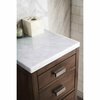 James Martin Vanities Addison 15in Base Cabinet, Mid-Century Acacia w/ 3 CM Carrara Marble Top E444-BC15-MCA-3CAR